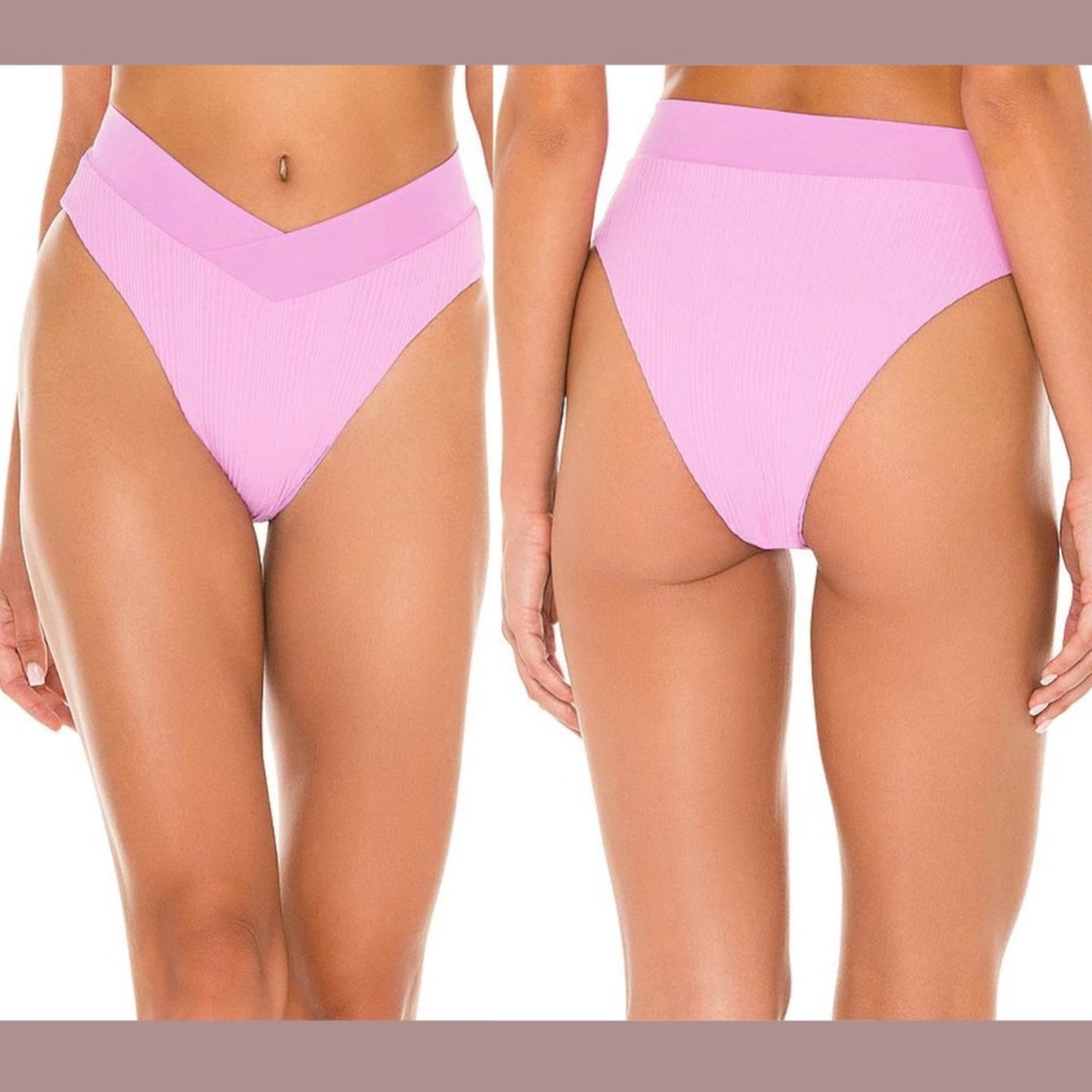 NWT L Space [ XS ] Court Bitsy‎ Ribbed Bikini Bottoms in Rosebud